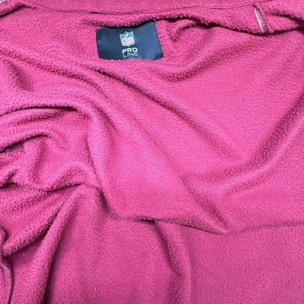 Washington Redskins Fleece Jacket‎ Medium Mens Burgundy Full Zip Pockets NFL